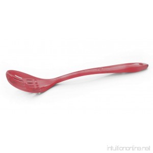 Natural Home Molded Bamboo Slotted Cooking Spoon Cherry Red - B0093WIAEE